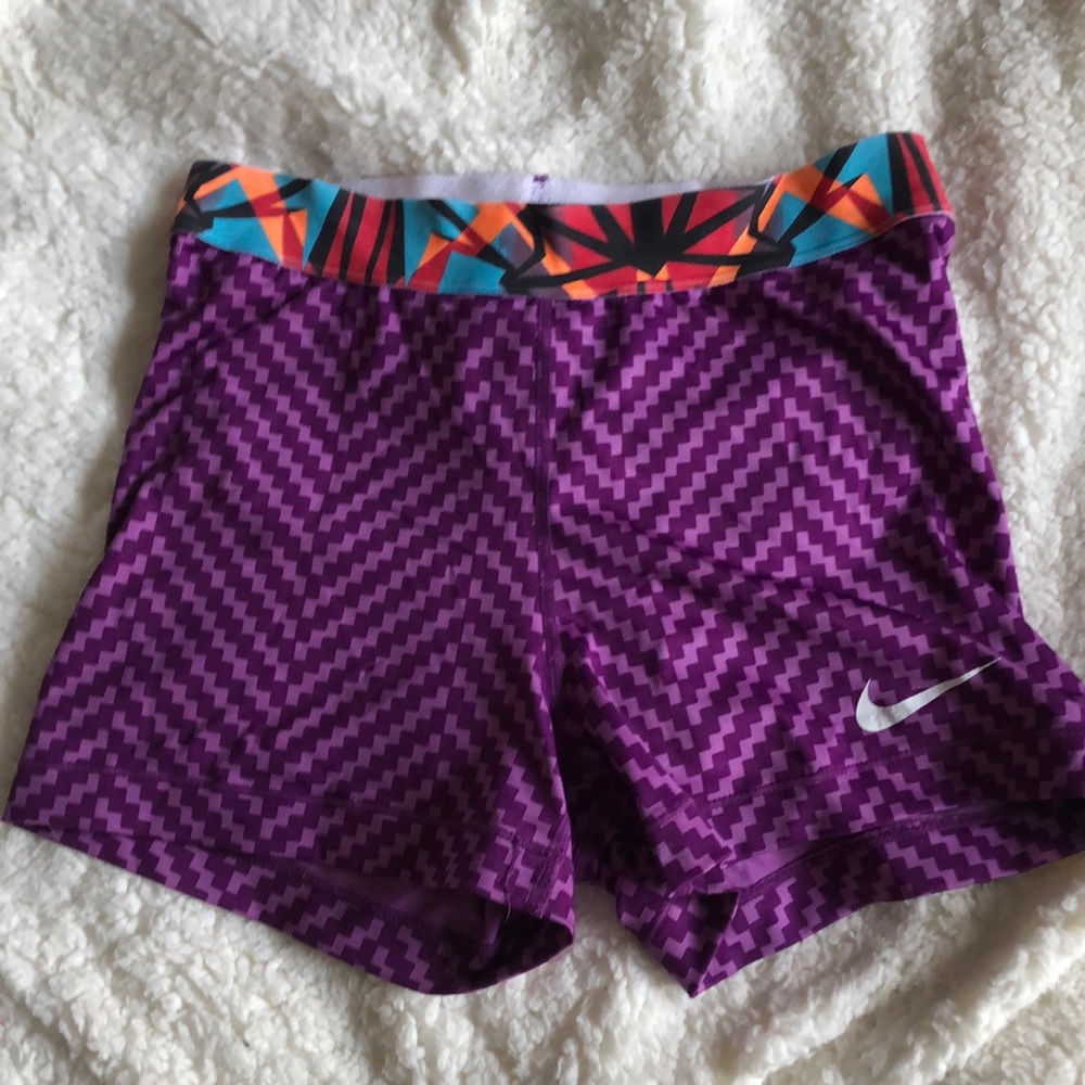 purple nike zig zag spandex